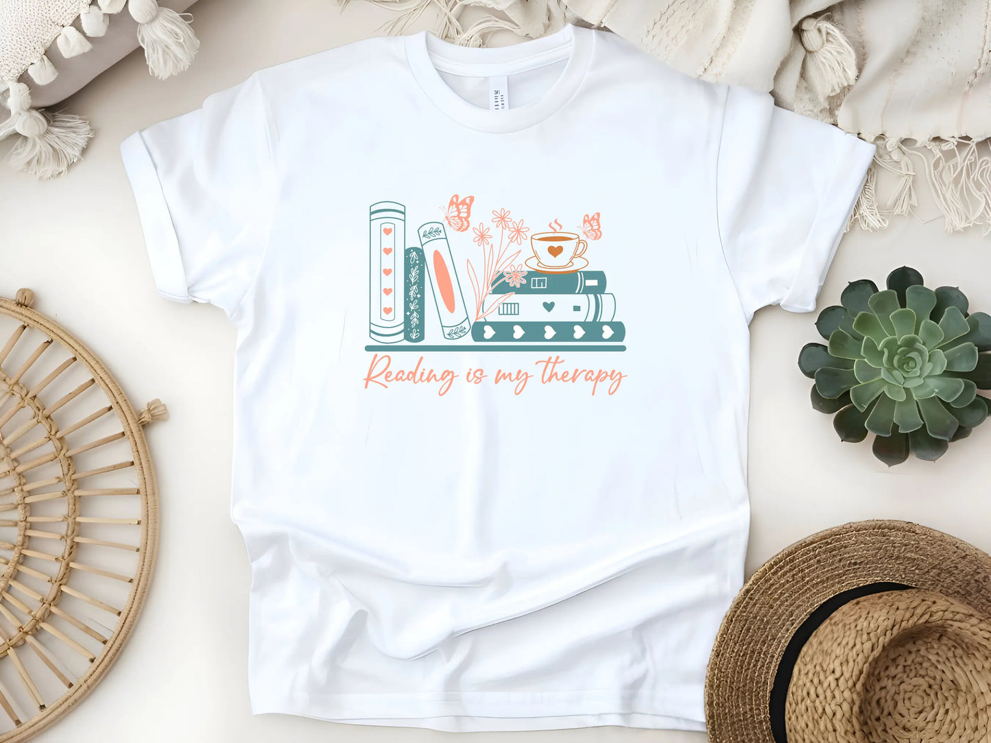 Reading Is My Therapy Shirt β Because Books are cheaper than a therapist!
