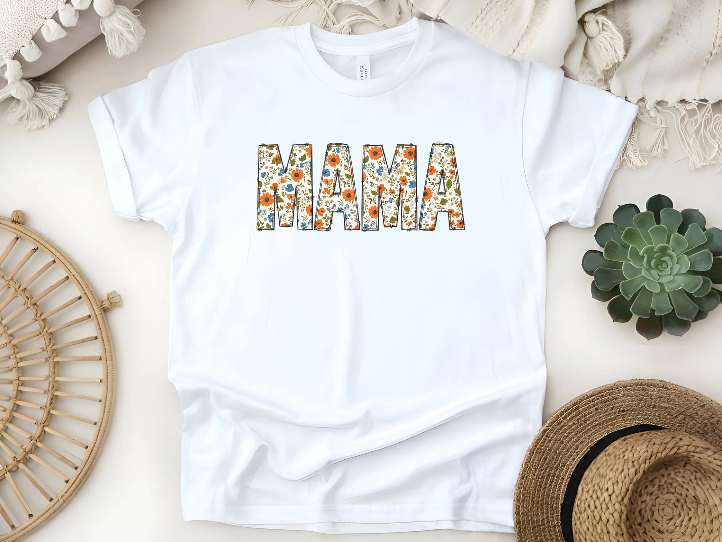 Floral Mama T-Shirt | Unisex Softstyle Tee for the Mum Who Blooms Brightest