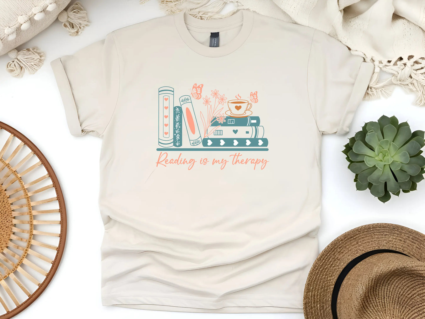 Reading Is My Therapy Shirt β Because Books are cheaper than a therapist!