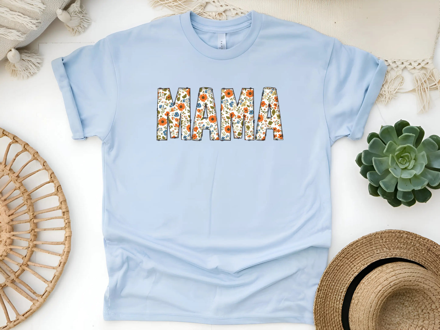 Floral Mama T-Shirt | Unisex Softstyle Tee for the Mum Who Blooms Brightest