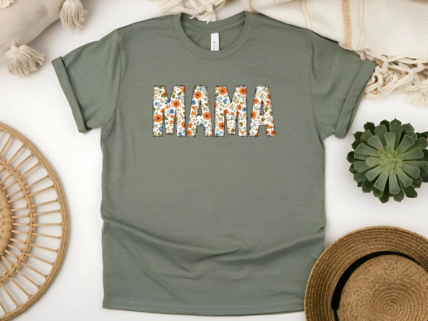 Floral Mama T-Shirt | Unisex Softstyle Tee for the Mum Who Blooms Brightest