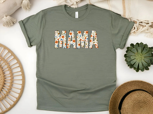 Floral Mama T-Shirt | Unisex Softstyle Tee for the Mum Who Blooms Brightest