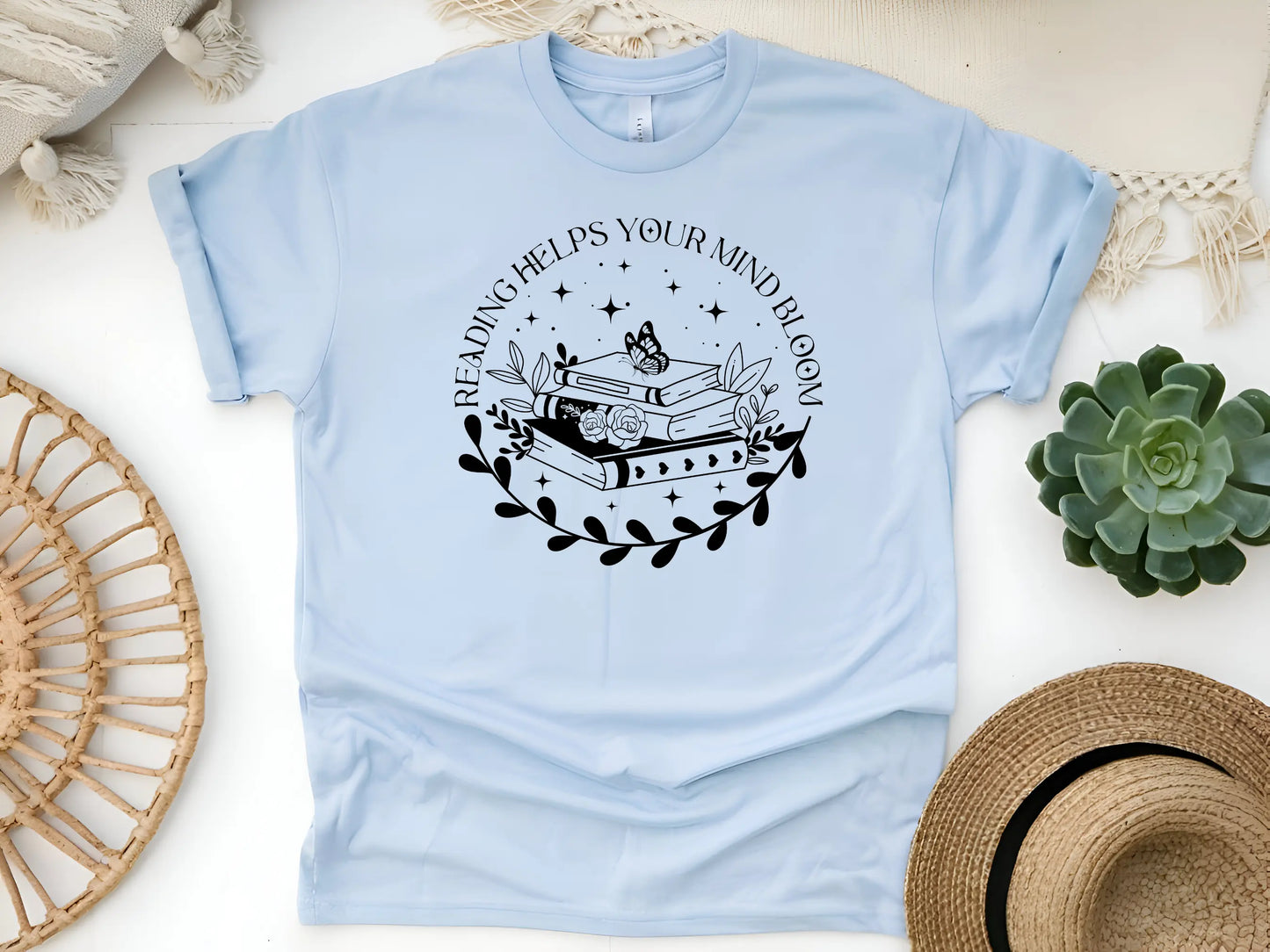 Reading Helps Your Mind Bloom β Booklover T-Shirt