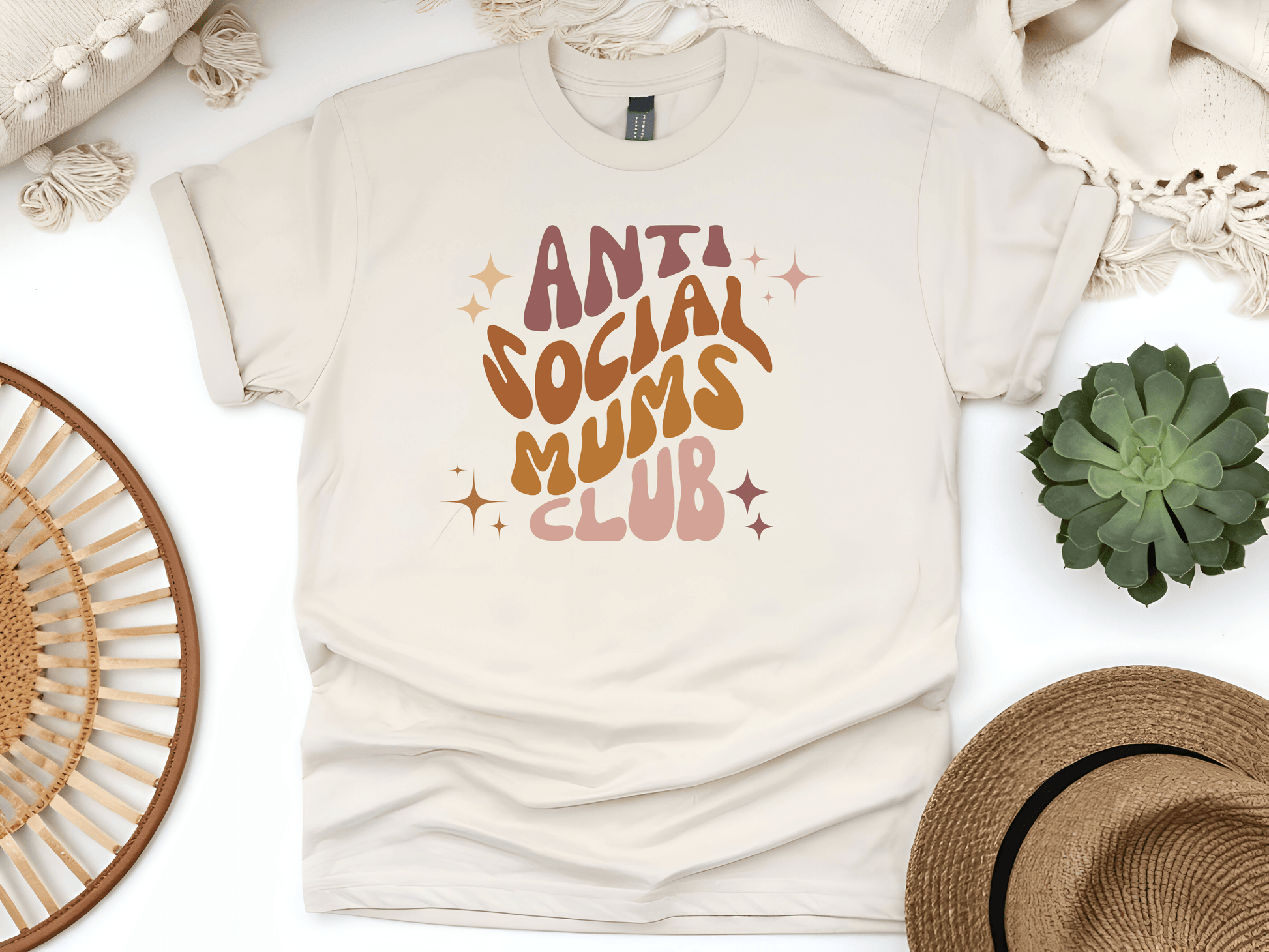 Anti Social Mums Club Softstyle T-Shirt - Funny & Comfy Minimalist Tee for Mums Who Love ‘Me Time’ - Lotta and Liv