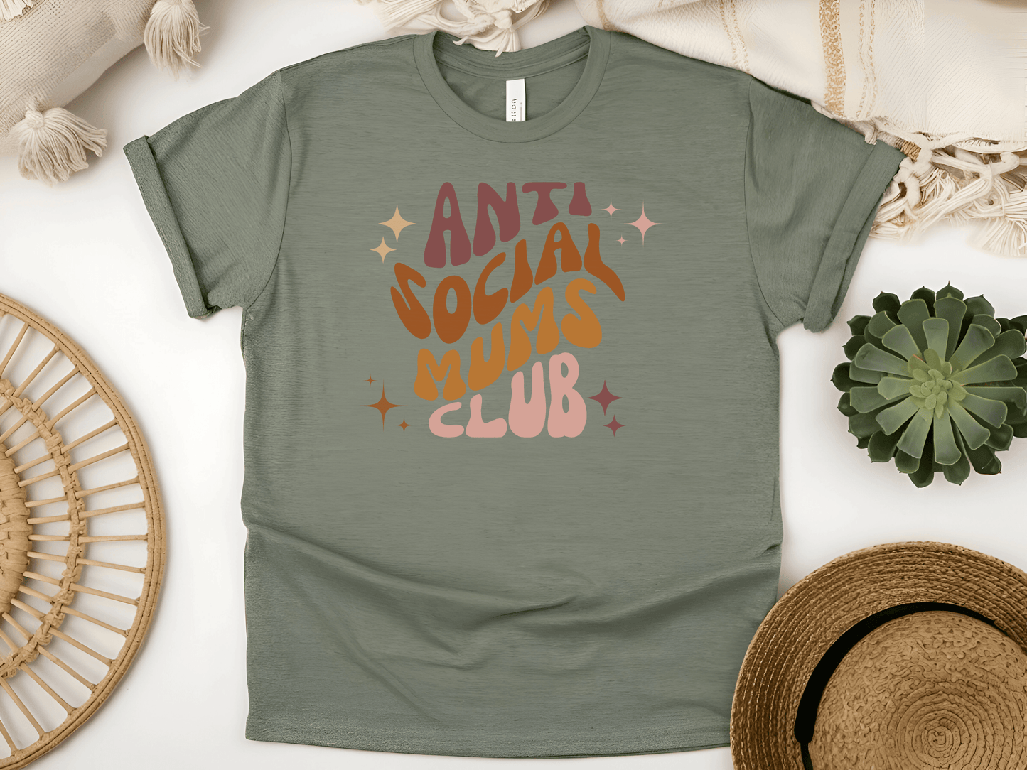 Anti Social Mums Club Softstyle T-Shirt - Funny & Comfy Minimalist Tee for Mums Who Love ‘Me Time’ - Lotta and Liv