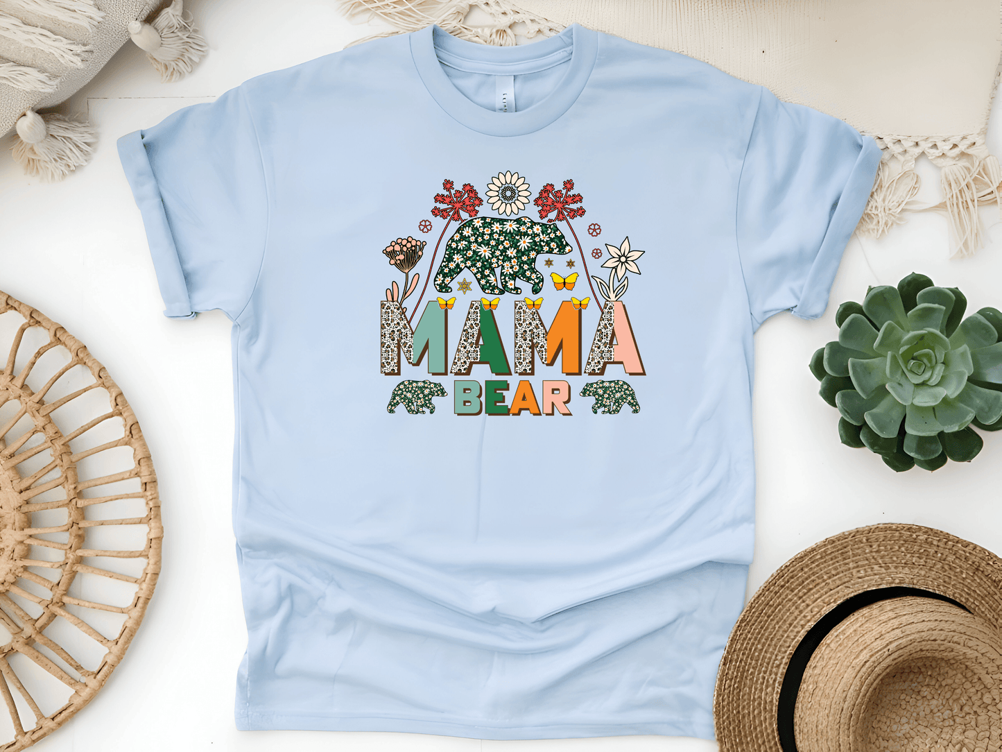 Mama Bear T-Shirt - Fierce, Floral & Fabulous - Lotta and Liv