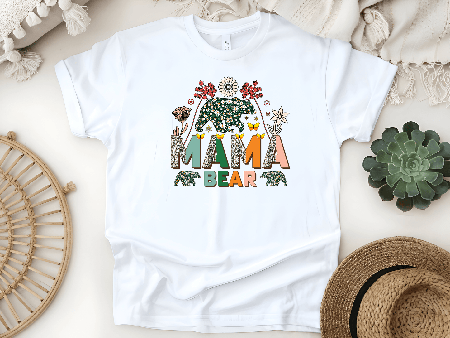 Mama Bear T-Shirt - Fierce, Floral & Fabulous - Lotta and Liv