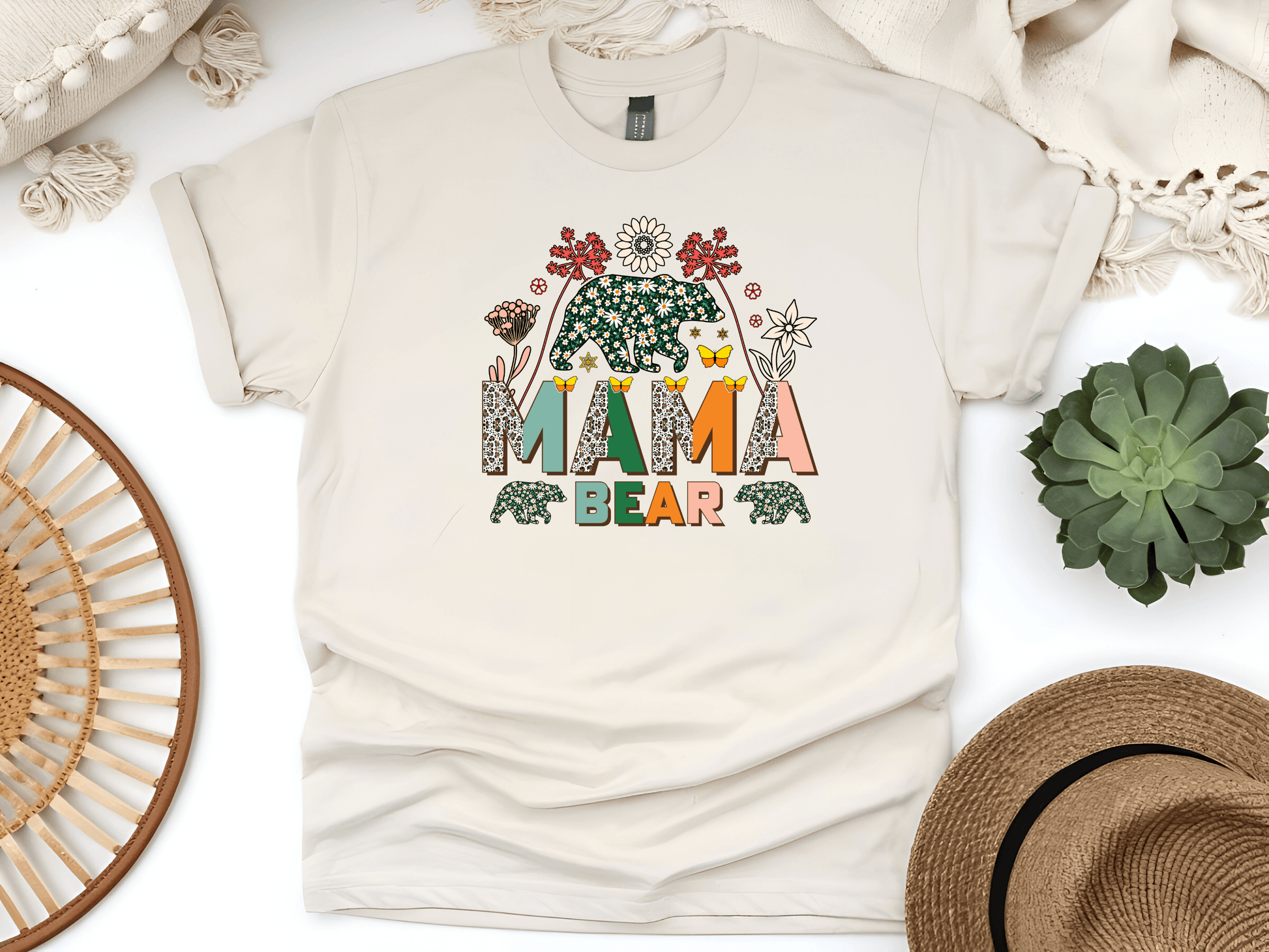 Mama Bear T-Shirt - Fierce, Floral & Fabulous - Lotta and Liv
