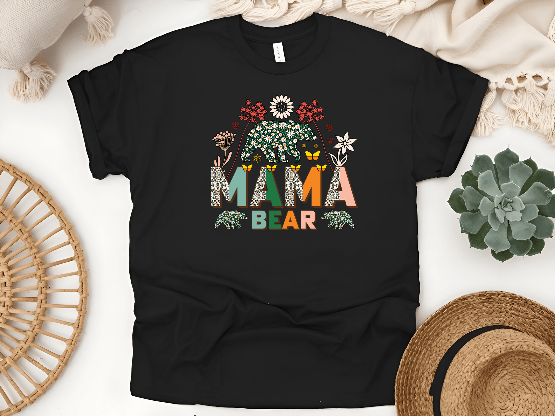 Mama Bear T-Shirt - Fierce, Floral & Fabulous - Lotta and Liv