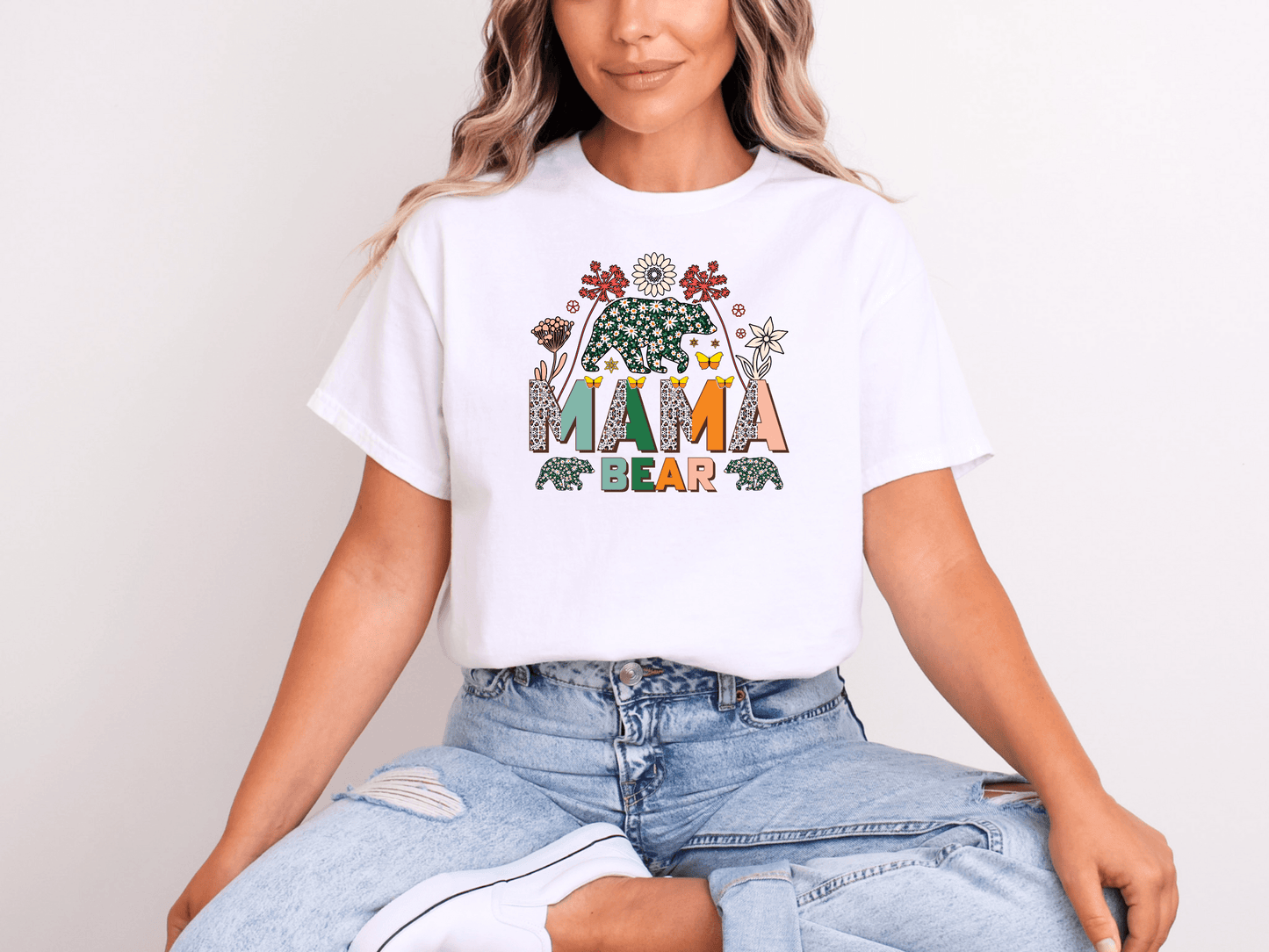 Mama Bear T-Shirt - Fierce, Floral & Fabulous - Lotta and Liv