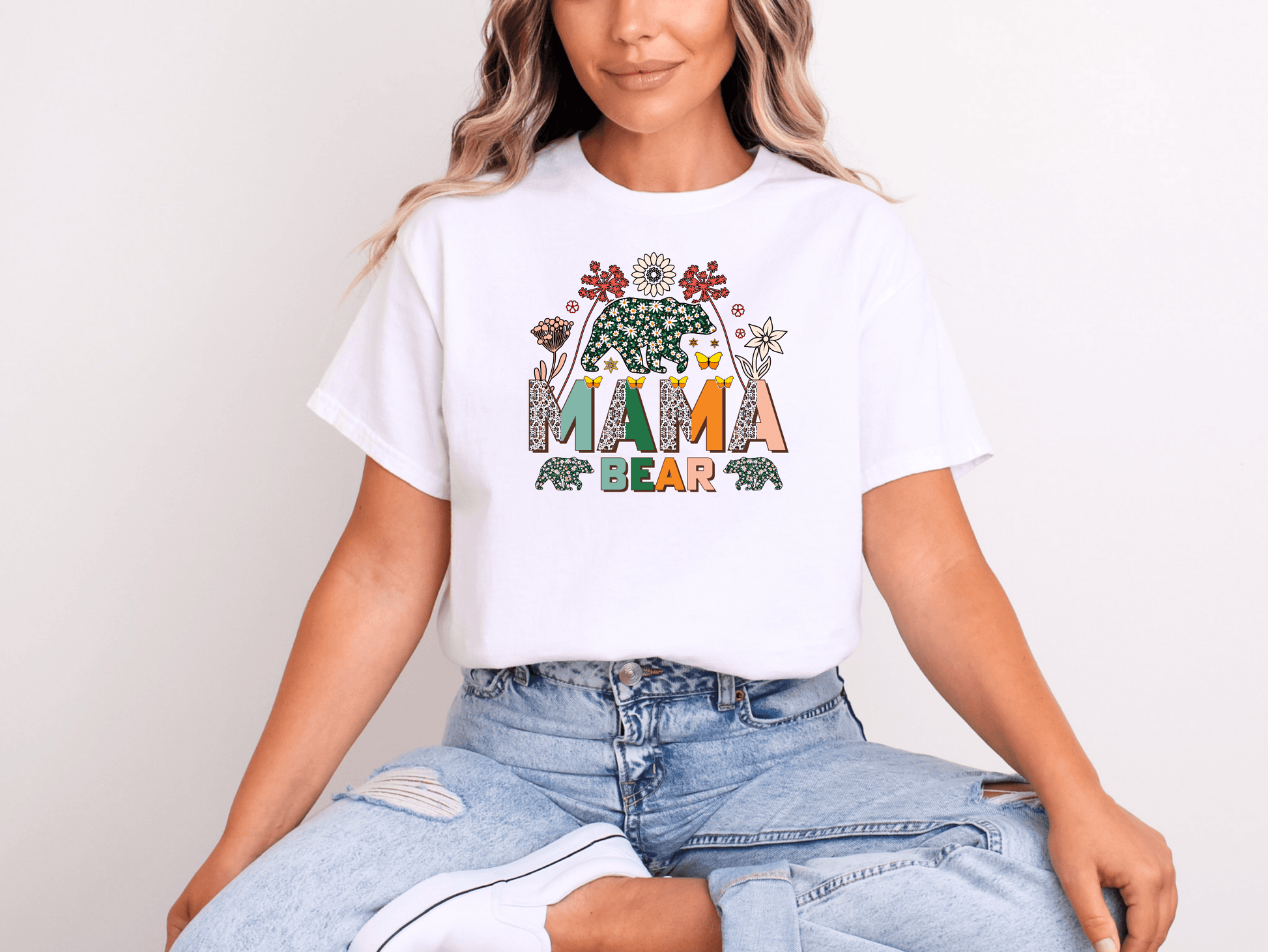 Mama Bear T-Shirt - Fierce, Floral & Fabulous - Lotta and Liv