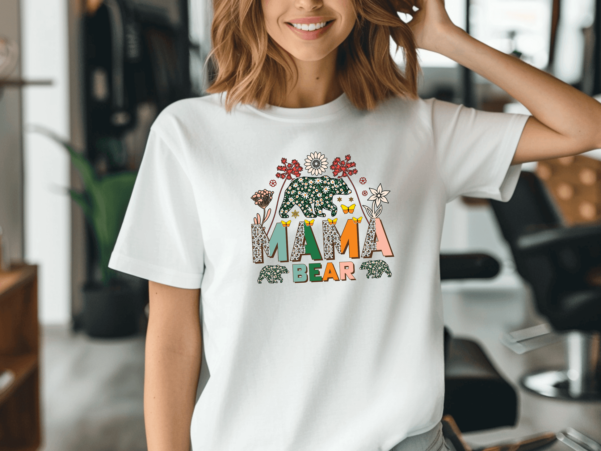 Mama Bear T-Shirt - Fierce, Floral & Fabulous - Lotta and Liv