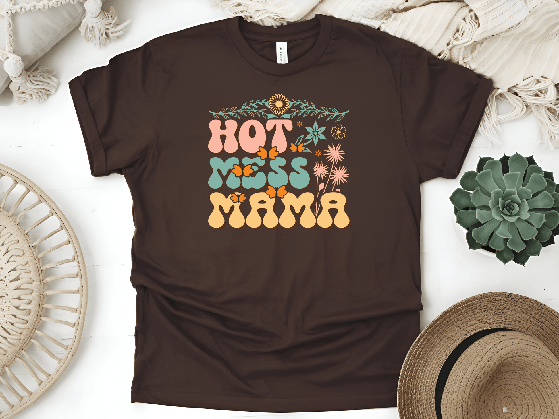 Hot Mess Mama Graphic Tee β Chaos, Coffee & Cuteness - Lotta and Liv