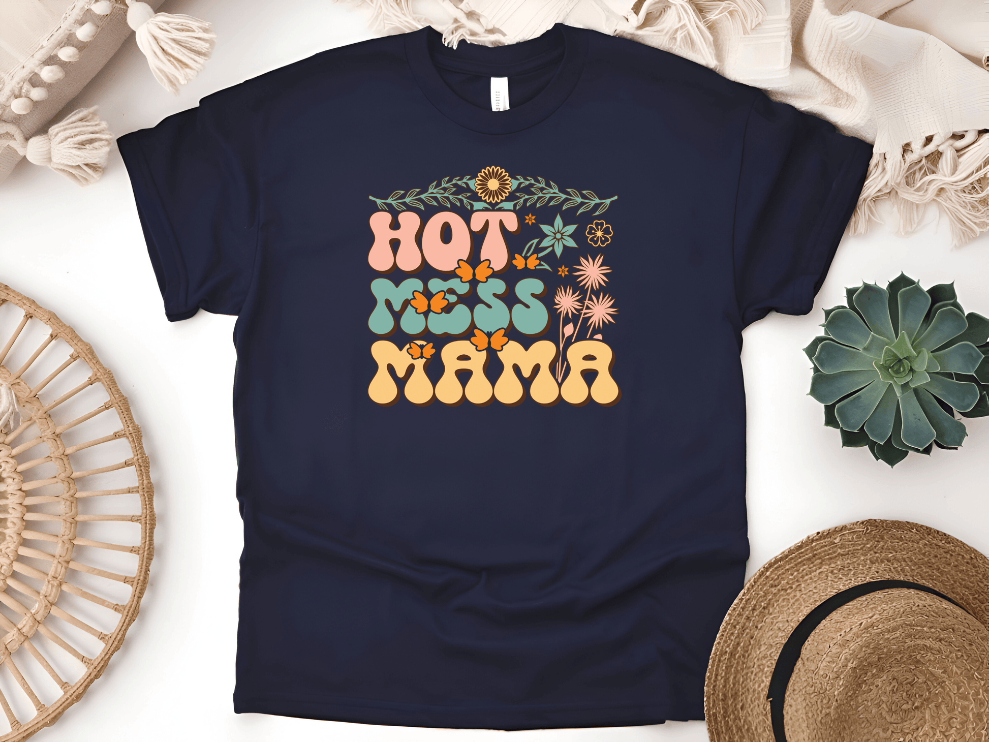 Hot Mess Mama Graphic Tee β Chaos, Coffee & Cuteness - Lotta and Liv