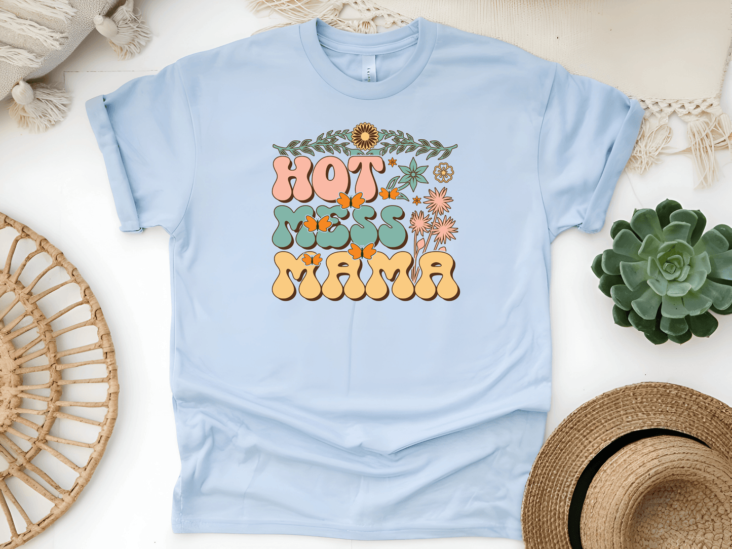 Hot Mess Mama Graphic Tee β Chaos, Coffee & Cuteness - Lotta and Liv