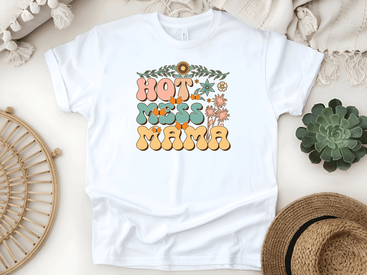 Hot Mess Mama Graphic Tee β Chaos, Coffee & Cuteness - Lotta and Liv