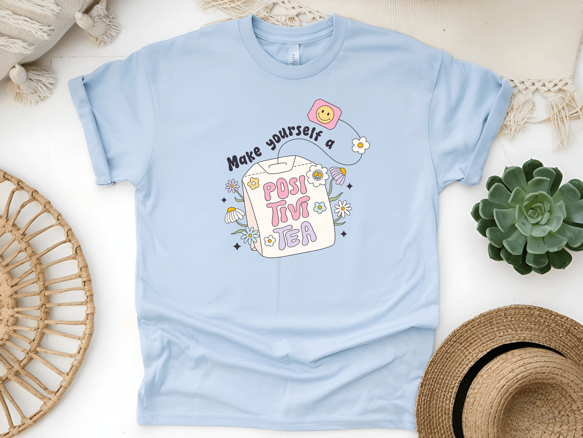 Make Yourself a Positivi-Tea Mum Graphic Tee – Sip, Smile & Survive - Lotta and Liv