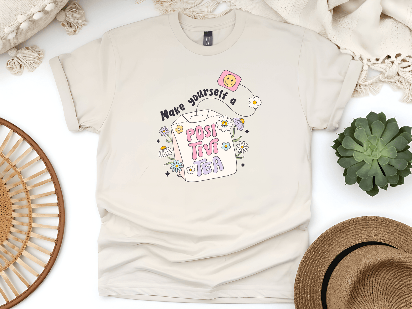 Make Yourself a Positivi-Tea Mum Graphic Tee – Sip, Smile & Survive - Lotta and Liv