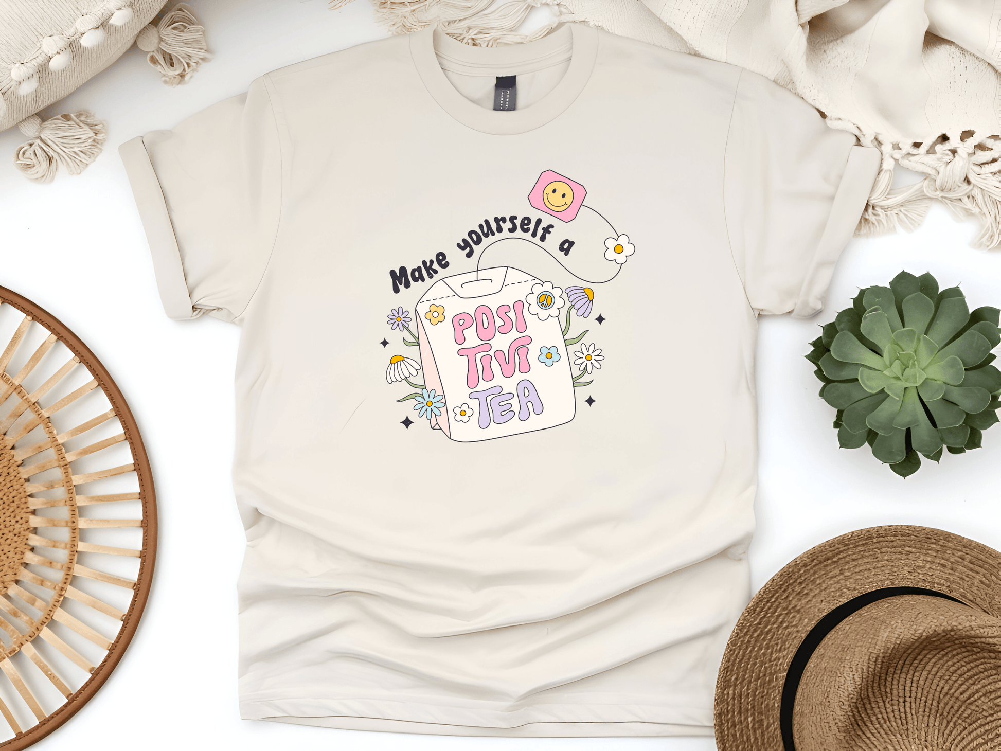 Make Yourself a Positivi-Tea Mum Graphic Tee – Sip, Smile & Survive - Lotta and Liv