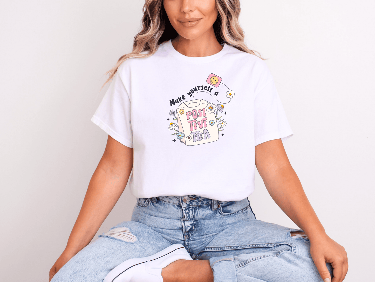Make Yourself a Positivi-Tea Mum Graphic Tee – Sip, Smile & Survive - Lotta and Liv