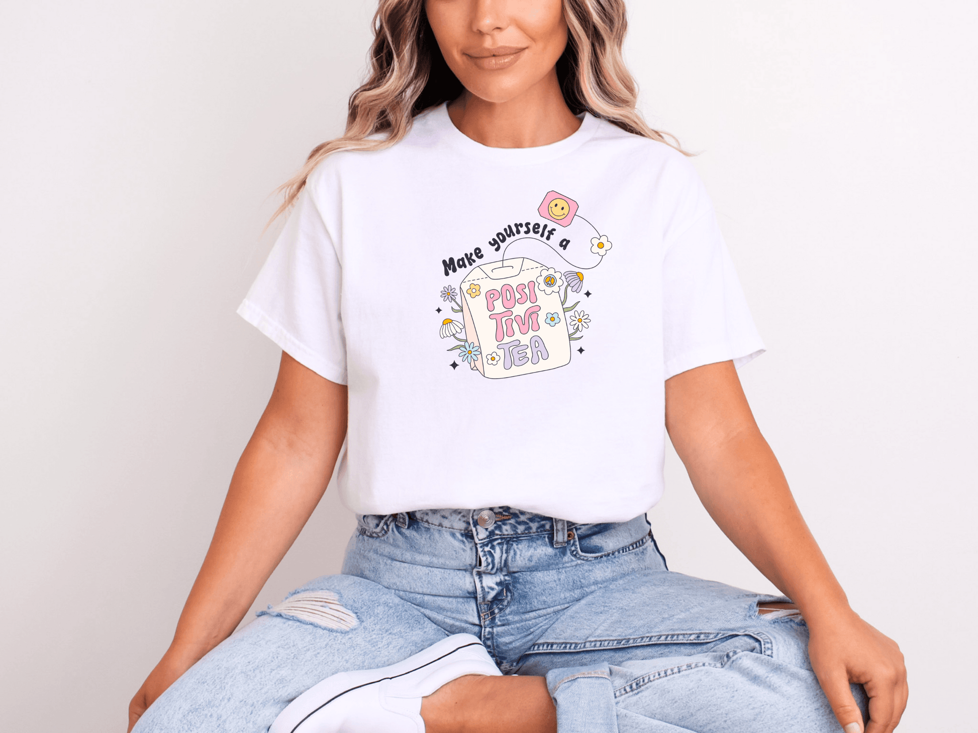 Make Yourself a Positivi-Tea Mum Graphic Tee – Sip, Smile & Survive - Lotta and Liv