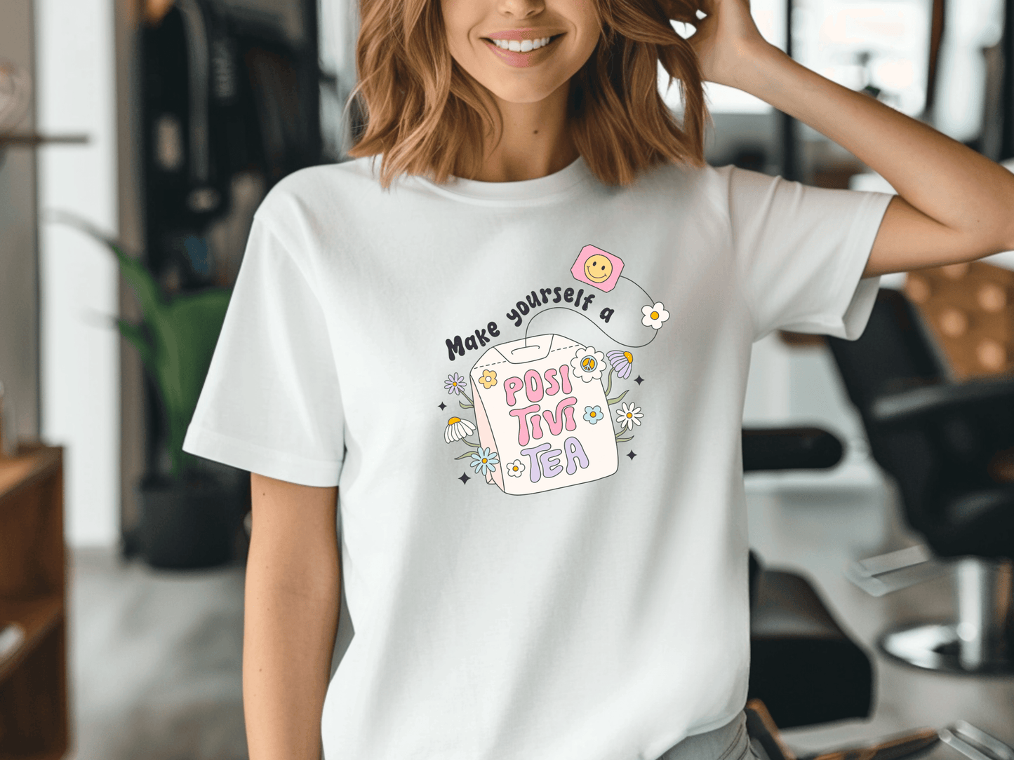 Make Yourself a Positivi-Tea Mum Graphic Tee – Sip, Smile & Survive - Lotta and Liv