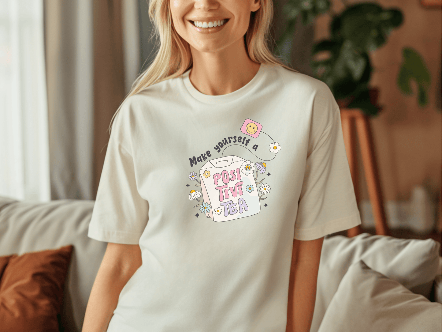 Make Yourself a Positivi-Tea Mum Graphic Tee – Sip, Smile & Survive - Lotta and Liv