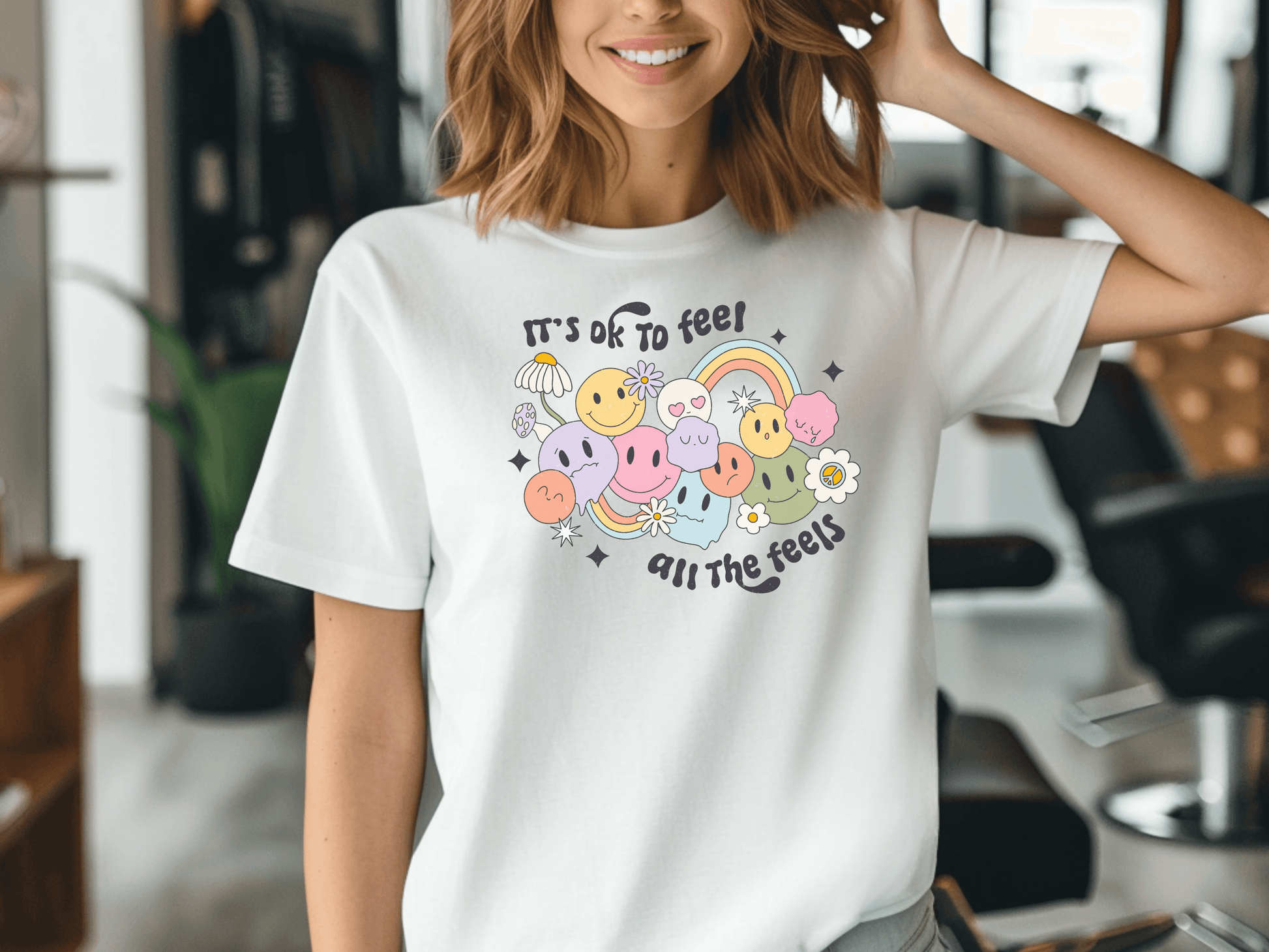 It’s OK to Feel All the Feels Graphic Unisex Tee – Comfort for Every Emotion - Lotta and Liv