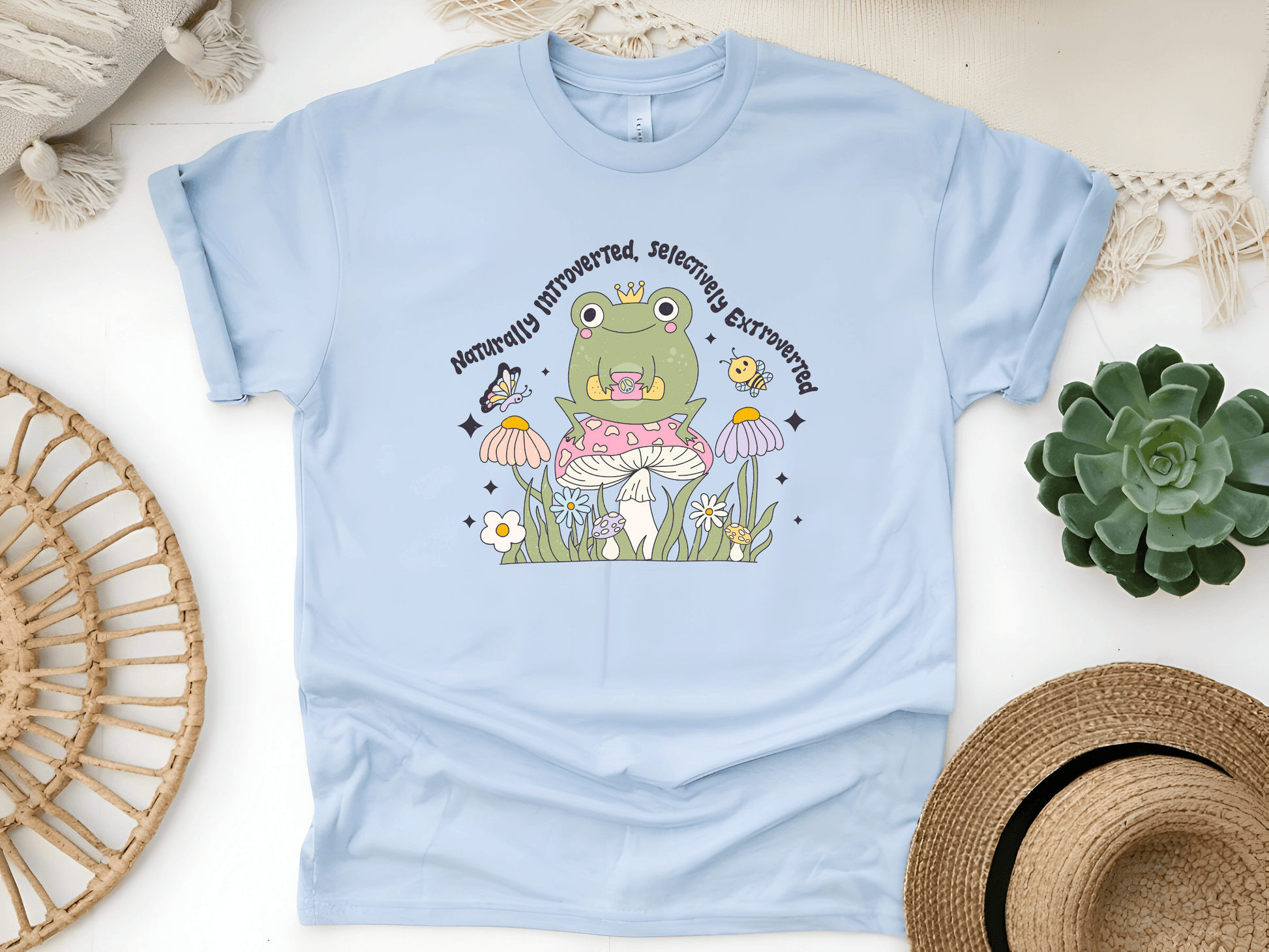 Naturally Introverted, Selectively Extroverted Tee – A Social Butterfly (When Necessary) - Lotta and Liv