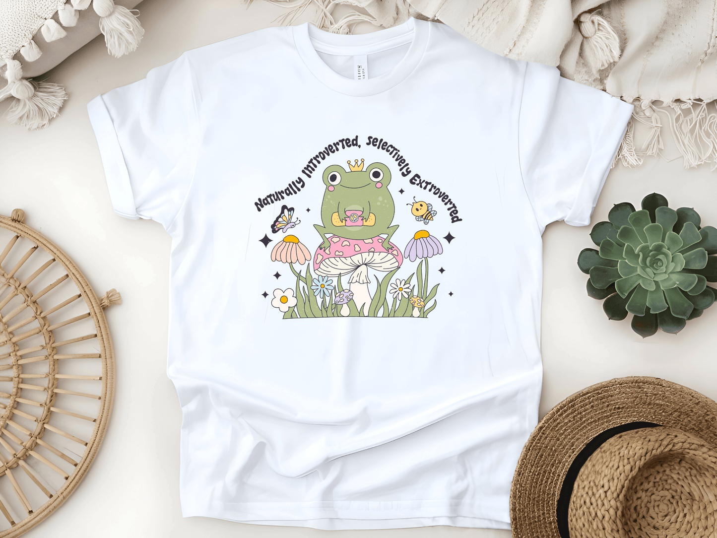 Naturally Introverted, Selectively Extroverted Tee – A Social Butterfly (When Necessary) - Lotta and Liv