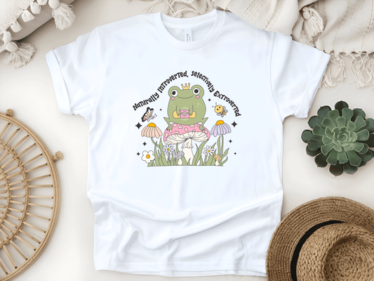 Naturally Introverted, Selectively Extroverted Tee – A Social Butterfly (When Necessary) - Lotta and Liv
