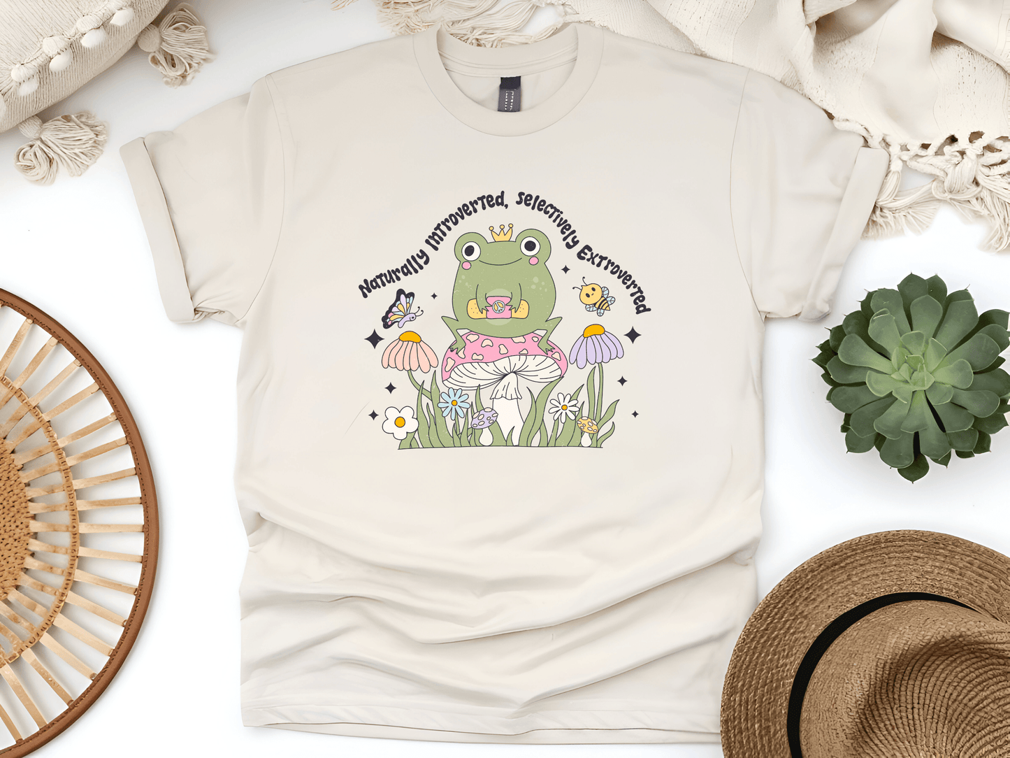 Naturally Introverted, Selectively Extroverted Tee – A Social Butterfly (When Necessary) - Lotta and Liv