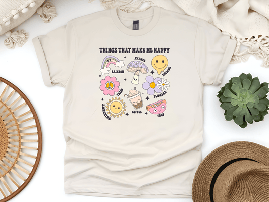 Things That Make Me Happy T-Shirt – A Little Joy on Fabric! - Lotta and Liv