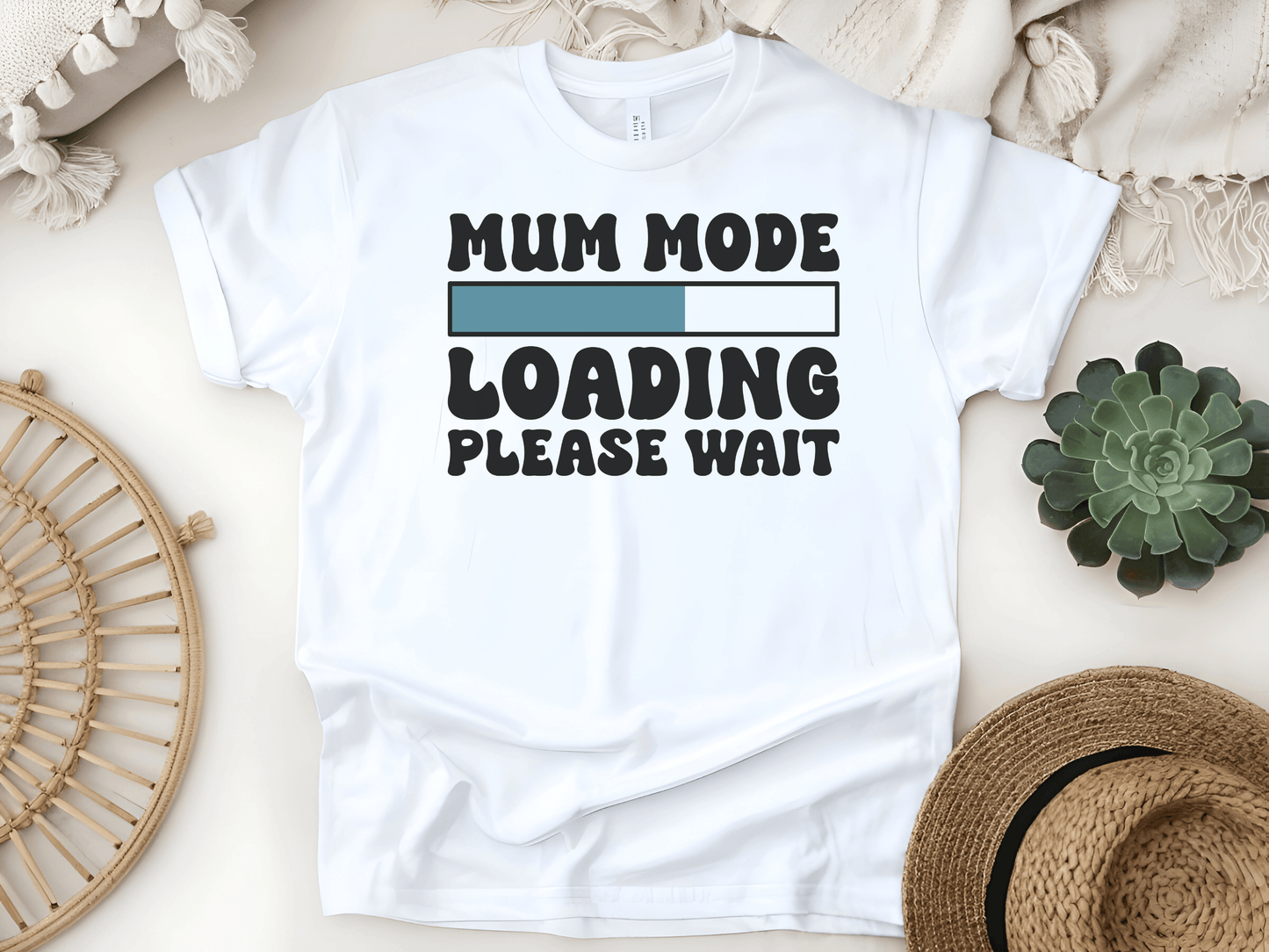 "Mum Mode Loading... Please Wait" T-Shirt – Because Mum Life Never Stops! - Lotta and Liv