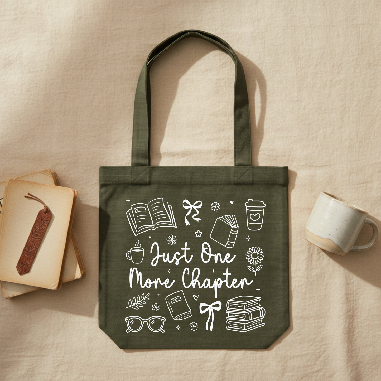 Bookish Heavy Canvas Tote Bag - Just one More Chapter