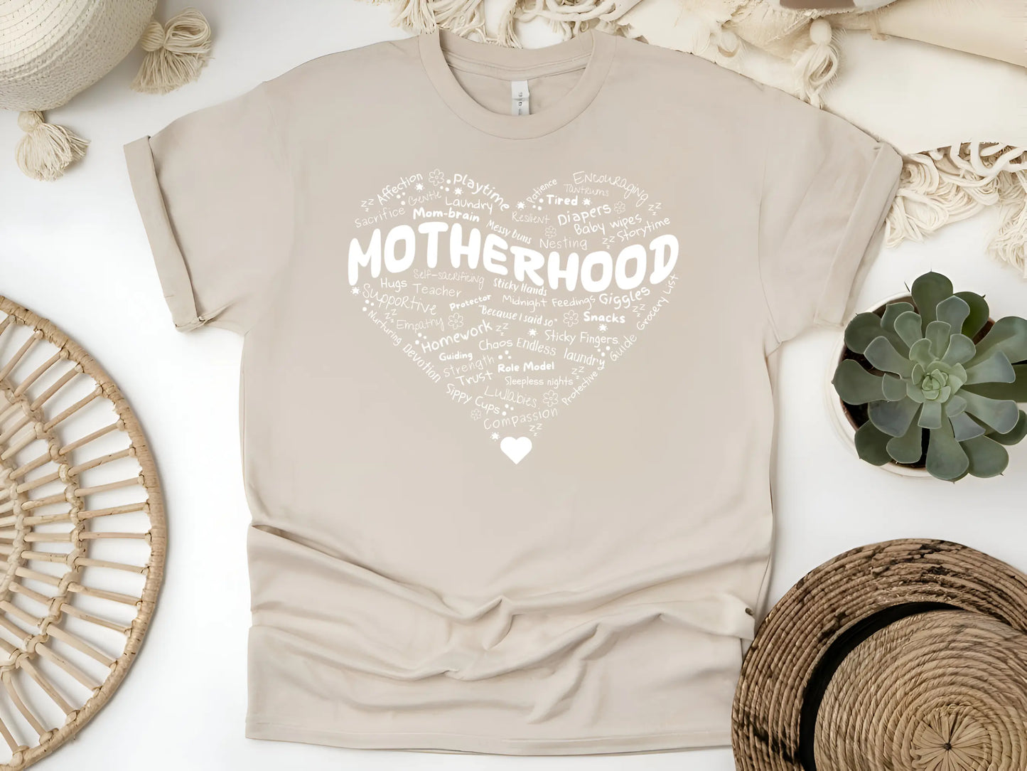 Motherhood Heart Collage T-Shirt