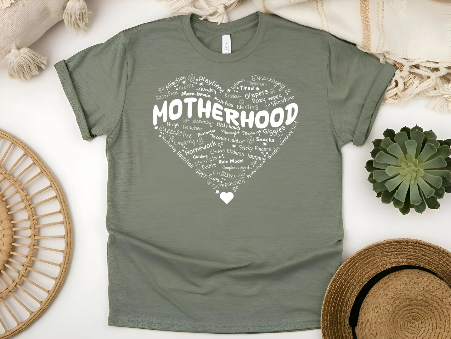 Motherhood Heart Collage T-Shirt