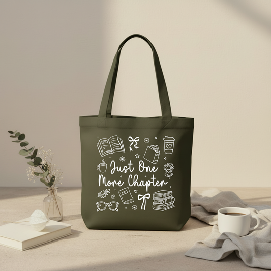 Bookish Heavy Canvas Tote Bag - Just one More Chapter